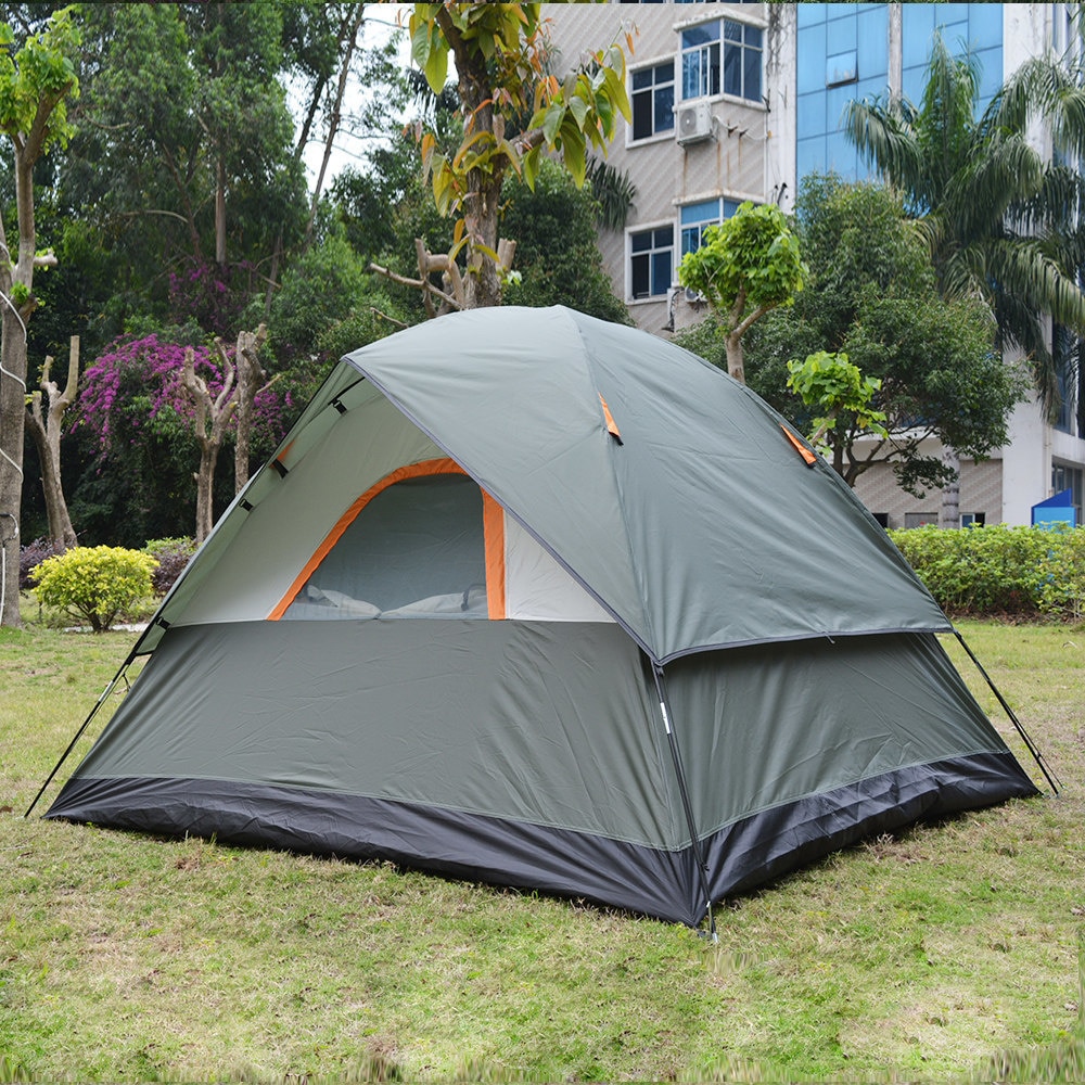 Cheap Goat Tents XC USHIO Upgraded 3 4 Person Camping Tent Separated Dual Layer Family Travel Outdoor Tent Seam Glued High Waterproof 2*2*1.3M Tents 